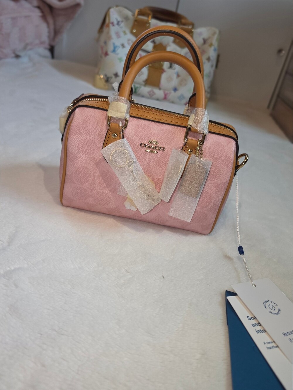 Coach Mini Rowan Satchel Signature Canvas Crossbody Bag NWT - Picture 5 of 8